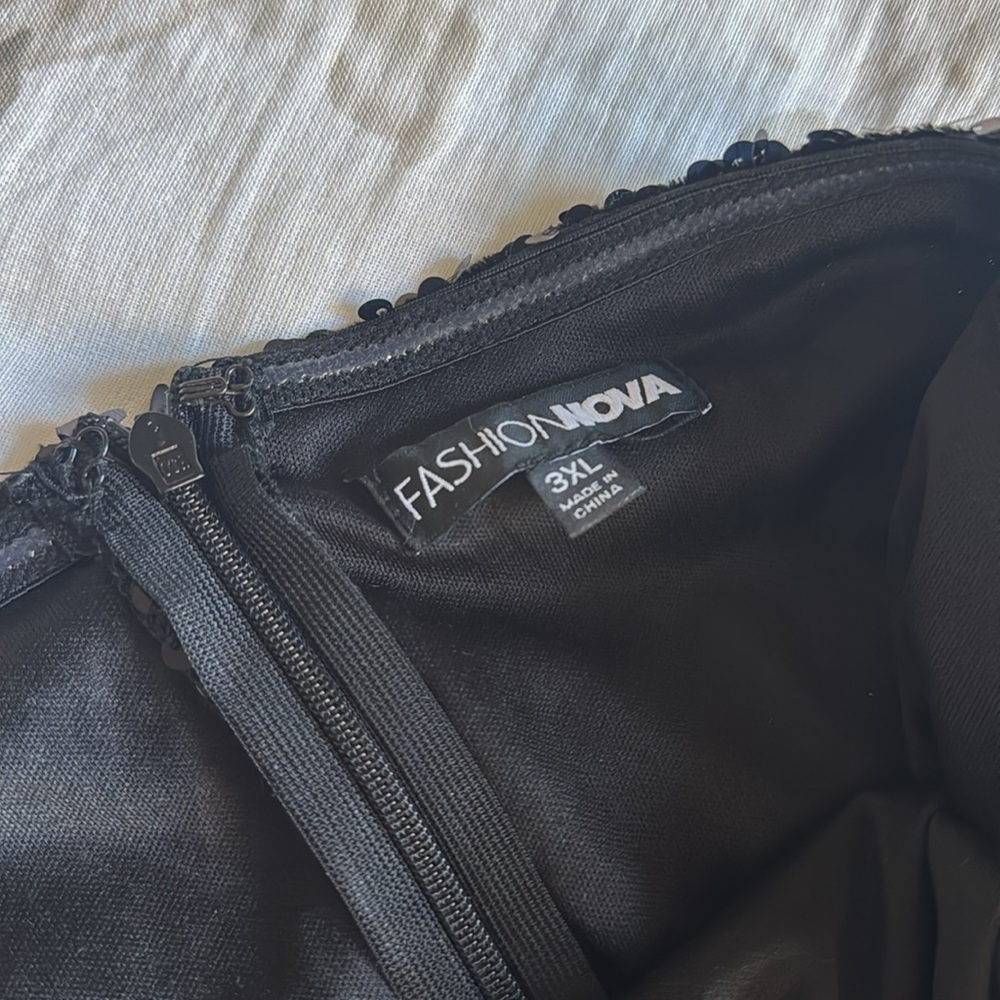 Fashion Nova Black Sequin Mini Dress - Picture 3 of 4